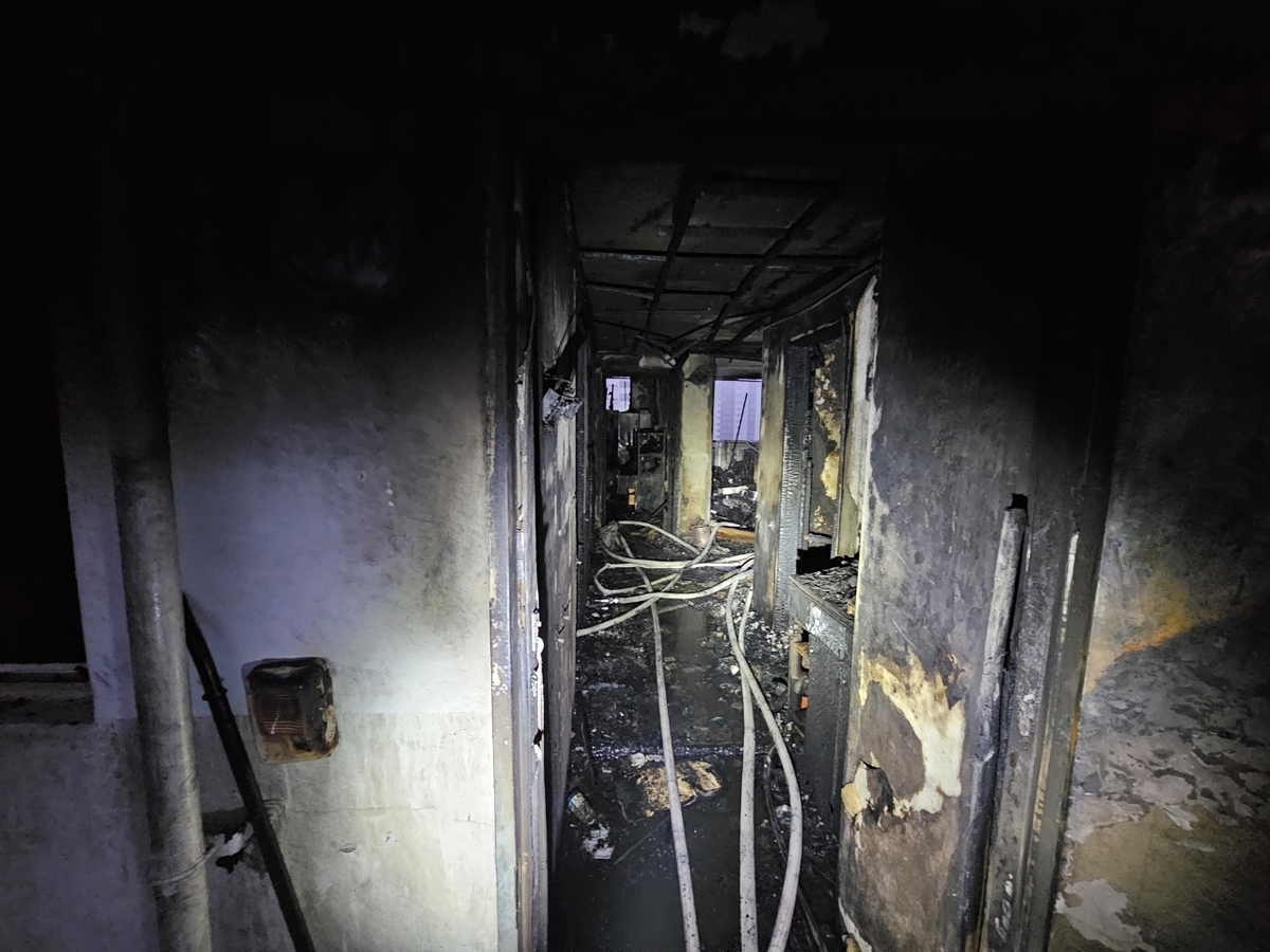 구리 아파트 화재 현장(사진=연합뉴스)