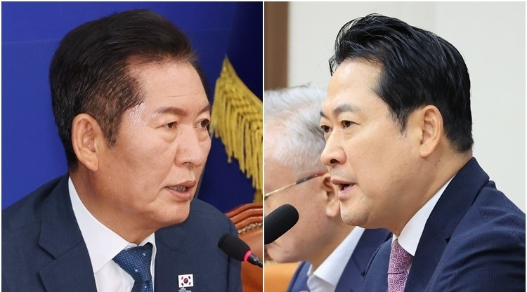 정청래 더불어민주당 대표(왼쪽)와 장동혁 국민의힘 대표(사진=연합뉴스)