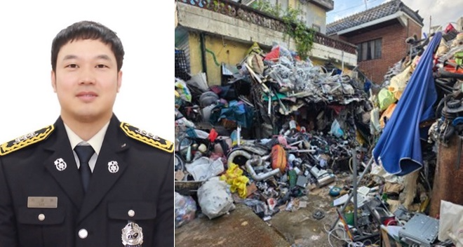 고물상 화재를 막은 이상환 소방장.(사진제공=부산소방재난본부)