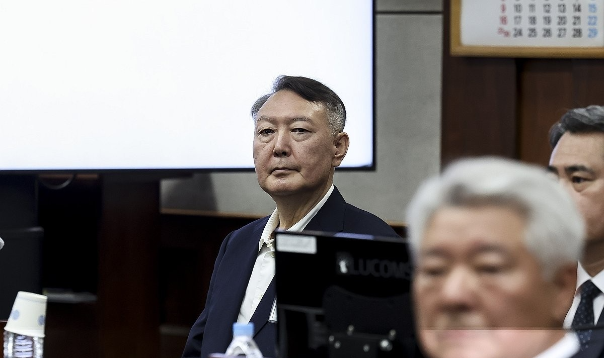 지난달 공판에 출석한 윤석열(사진=연합뉴스)