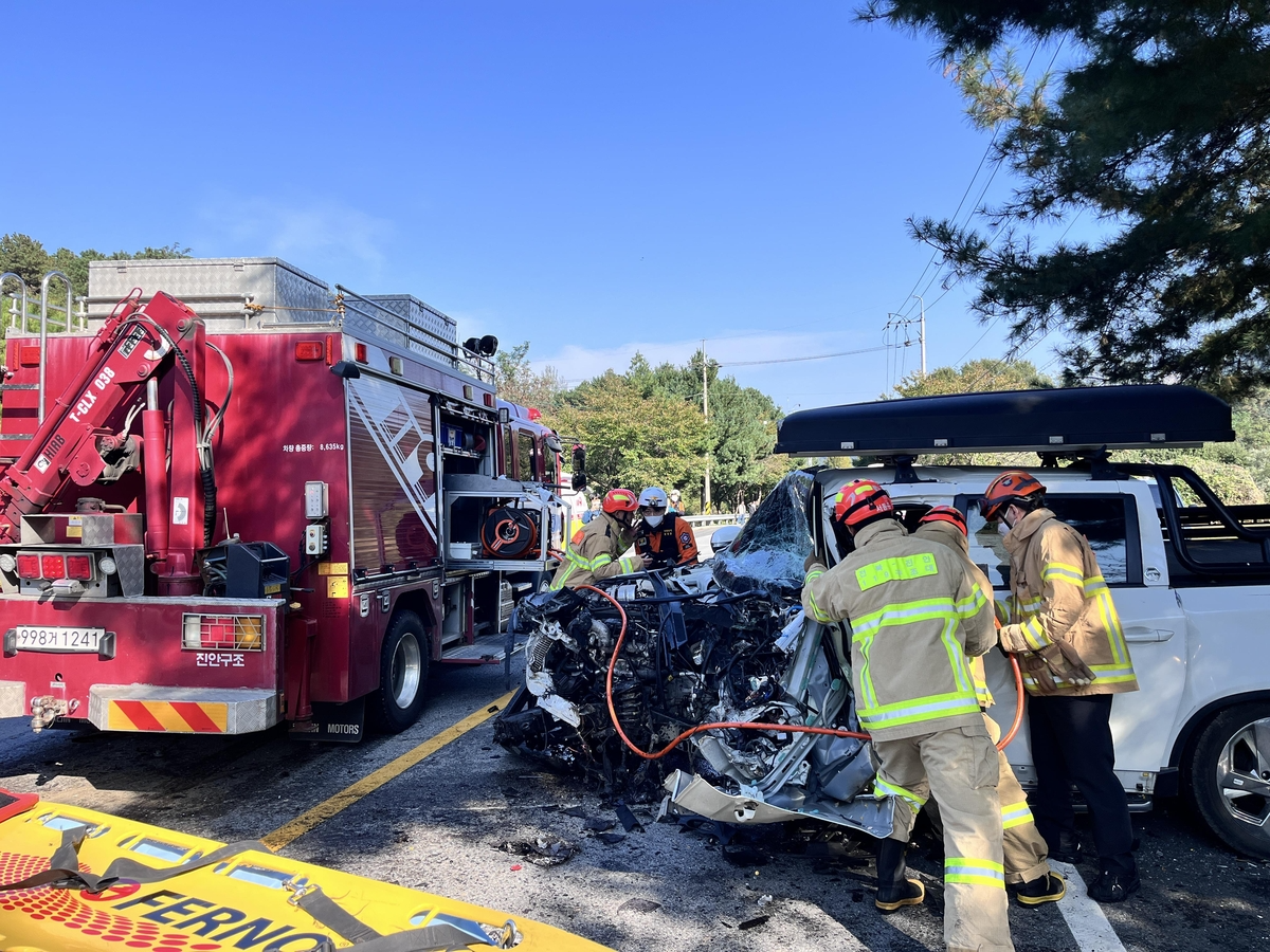 사고가 난 차량(사진=연합뉴스)