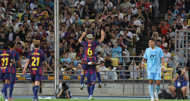 FC바르셀로나와 대구의 경기 장면.(사진=연합뉴스)