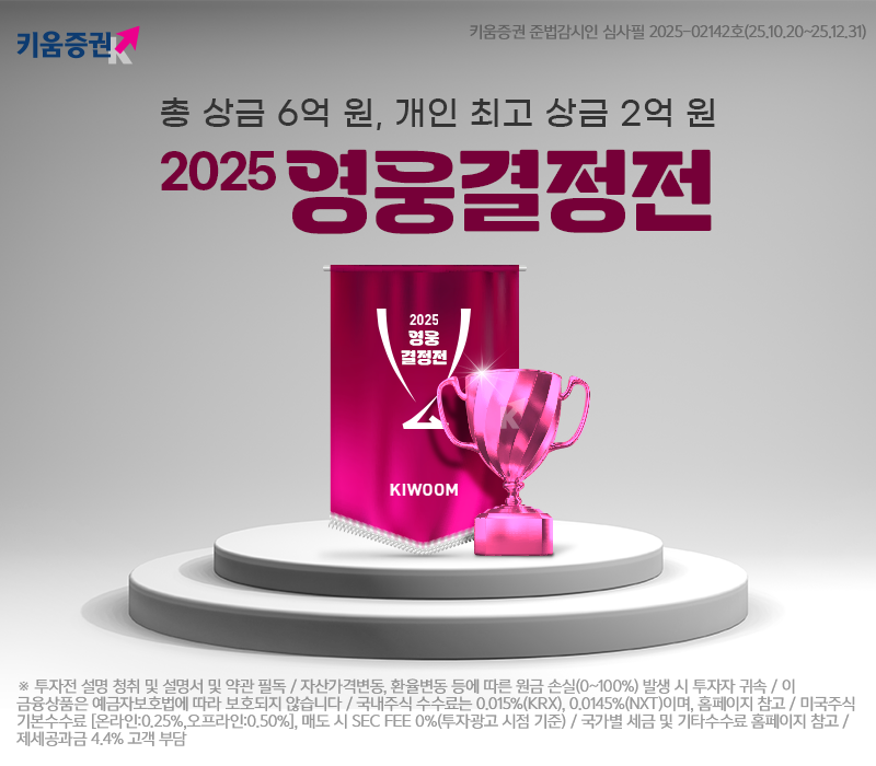 키움증권, 역대 최대 규모 ‘2025 영웅결정전’ 개막