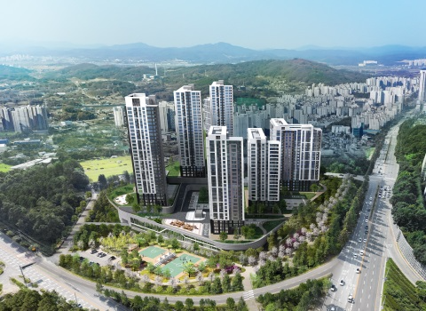 청주 홍골 민간임대아파트 예상 조감도.(사진=BS한양)