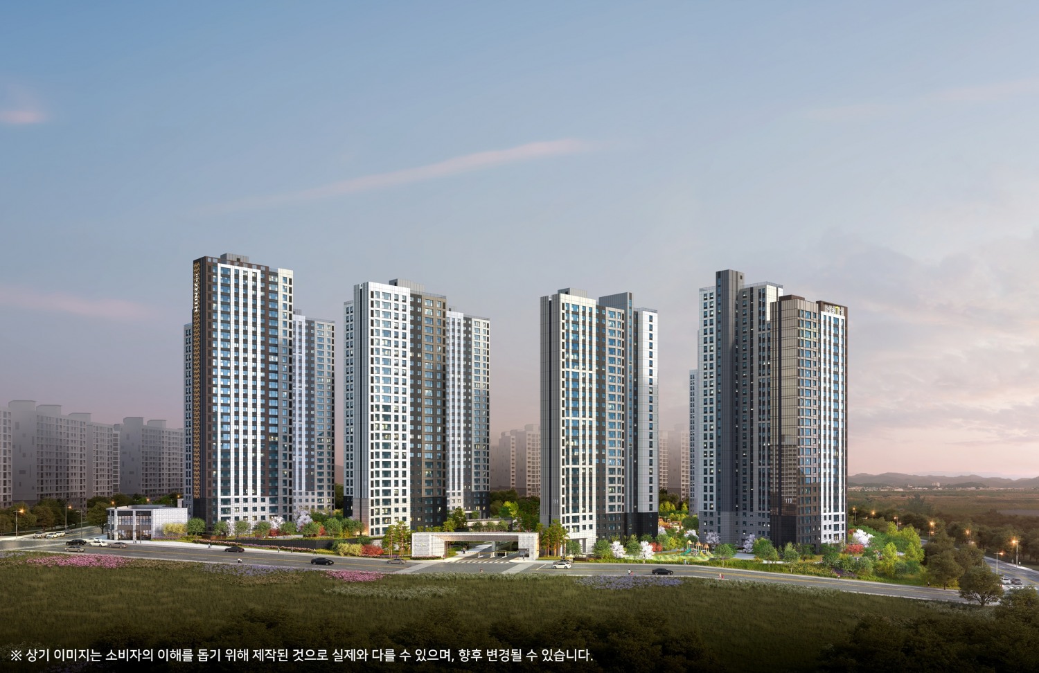 두산위브더제니스 센트럴 천안 투시도.