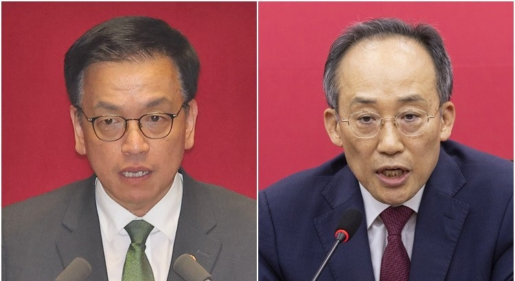 최상목 전 부총리와 추경호 전 국민의힘 원내대표(사진=연합뉴스)