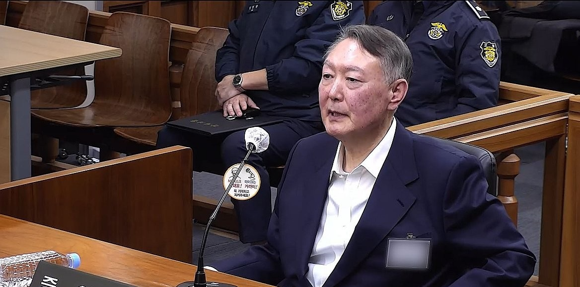 한덕수 내란 재판에 증인으로 출석한 윤석열(사진=연합뉴스)