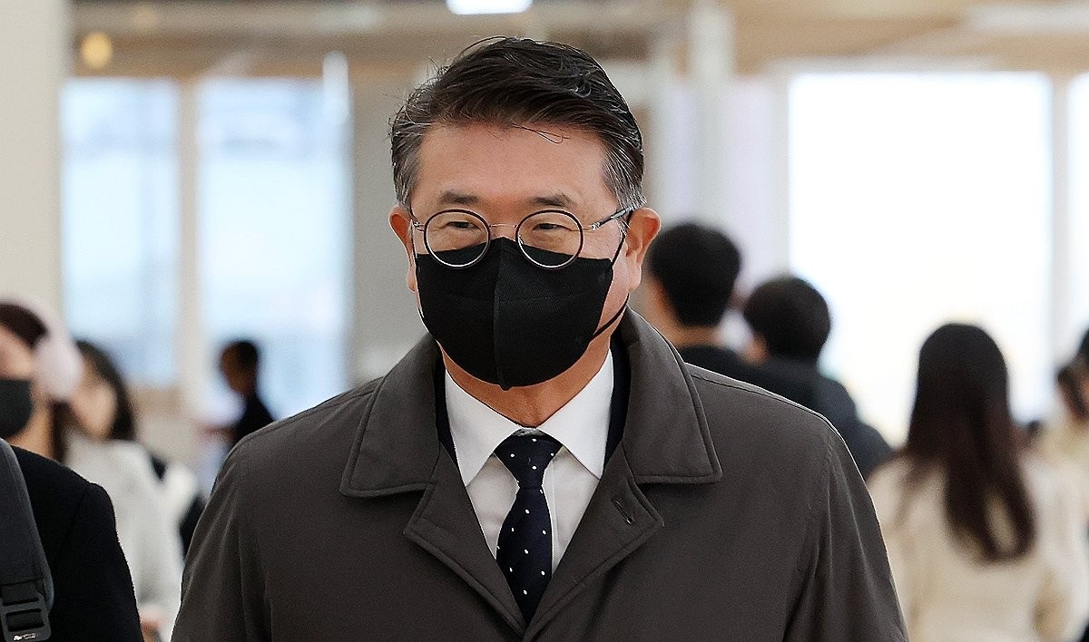 장상윤 전 수석 특검 출석(사진=연합뉴스)