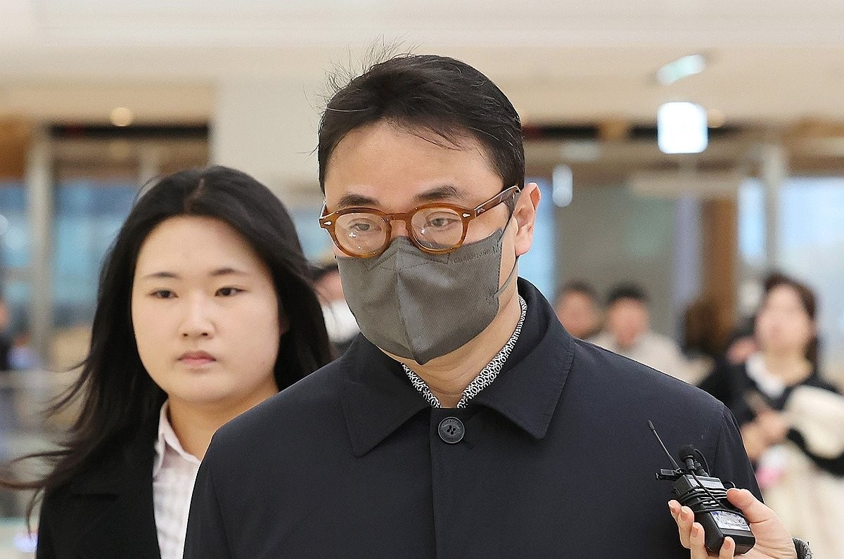 특검 출석하는 김진우씨(사진=연합뉴스)