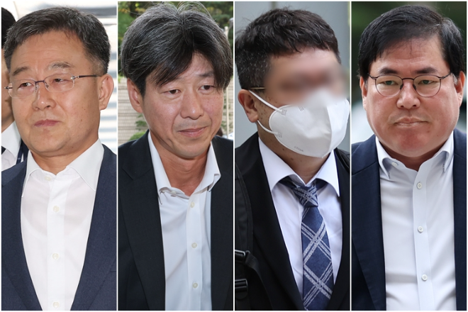 화천대유자산관리 대주주 김만배(왼쪽부터), 남욱 변호사, 정영학 회계사, 유동규 전 성남도시개발공사 개발본부장 (사진=연합뉴스)
