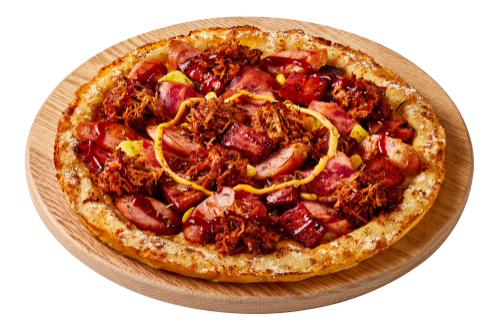 맘스피자 4가지 고기 토핑 올린 BBQ 플래터 피자 출시