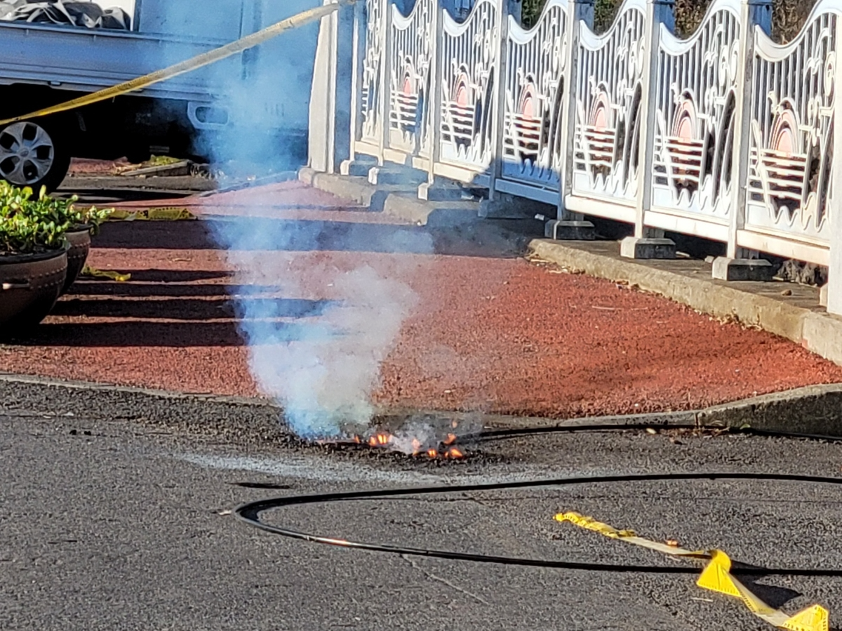 제주시 노형동 고압전선 절단 사고 현장(사진=연합뉴스)
