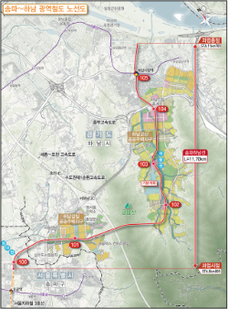 송파하남선 위치도 / 경기도청