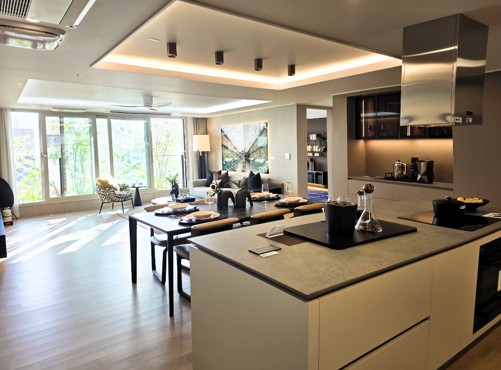 수지자이 에디시온 전용면적 120㎡ 내부 유니트 모습.(사진=GS건설)