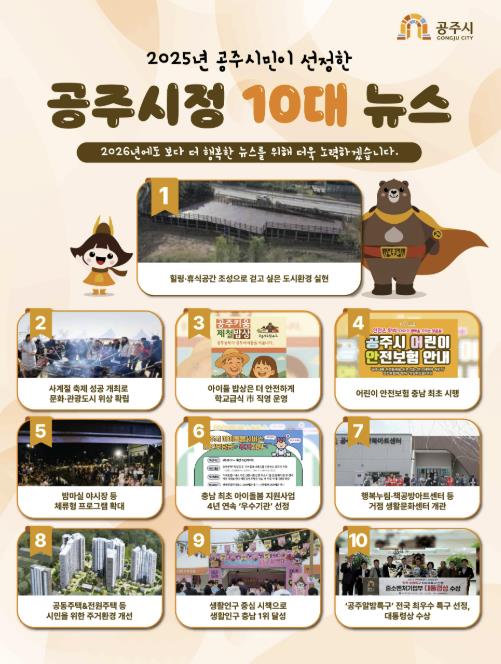 공주시, 시민이 뽑은 2025년을 빛낸 10대 뉴스 선정