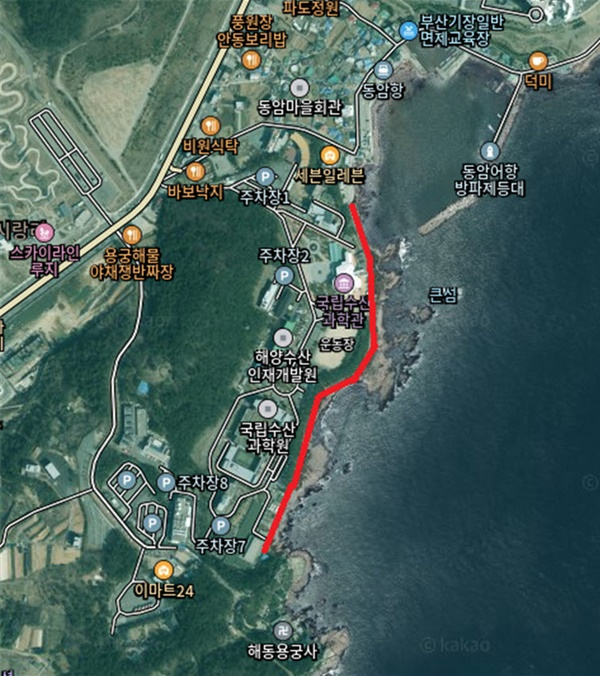 새해 해맞이 갈맷길 해안로 통제구간.(제공=부산 기장군)