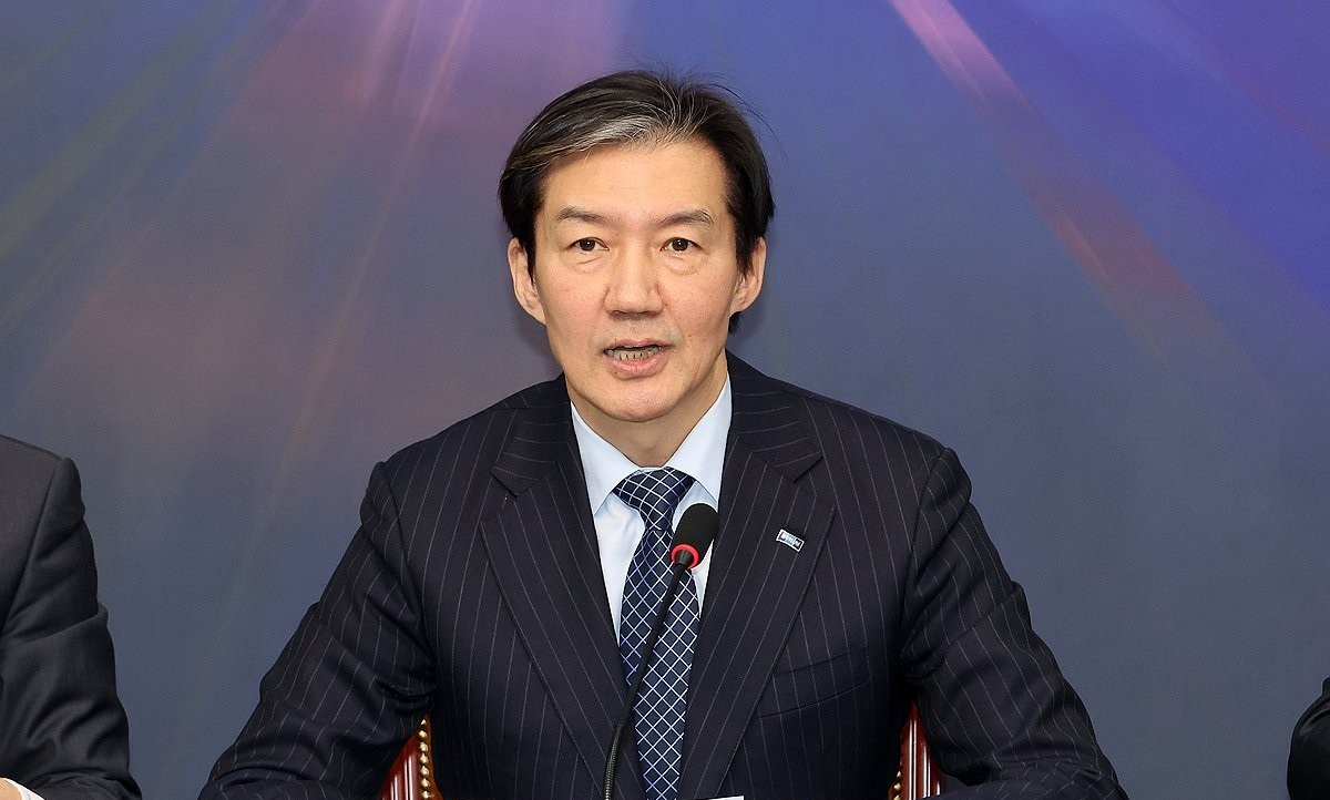 조국혁신당 조국 대표, 최고위 발언(사진=연합뉴스)