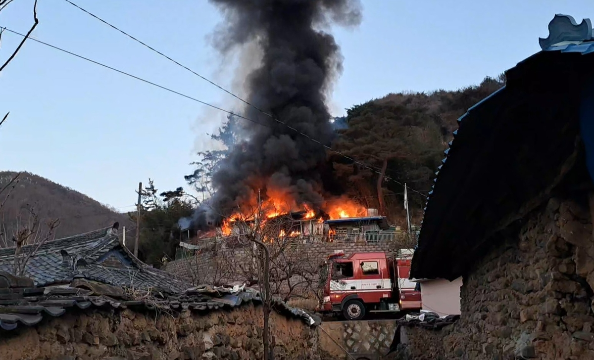 전원주택 화재현장(사진=연합뉴스)