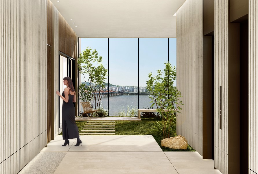 세대 전용홀이 구비된 공동주택 예시 이미지.(사진=해안건축)