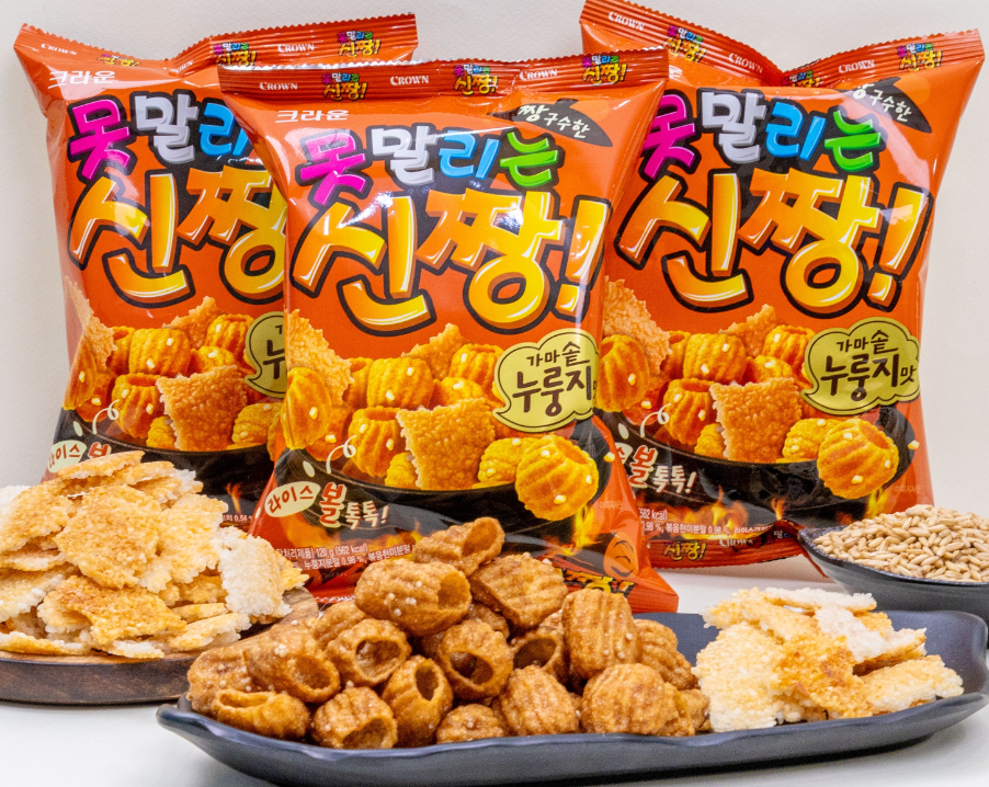 크라운제과, '신짱 K-푸드 시리즈'로 '가마솥 누룽지맛' 출시