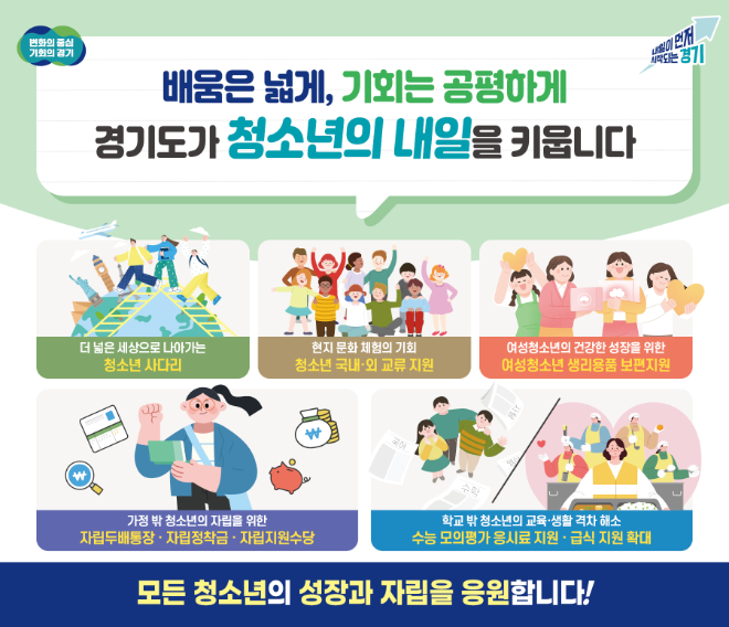 경기도, 청소년 성장·자립 전방위 지원…급식부터 해외연수까지
