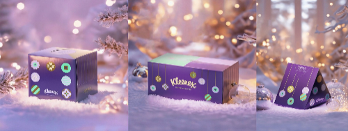 유한킴벌리, 삼각형 패키지 적용한 크리넥스 윈터 에디션 출시