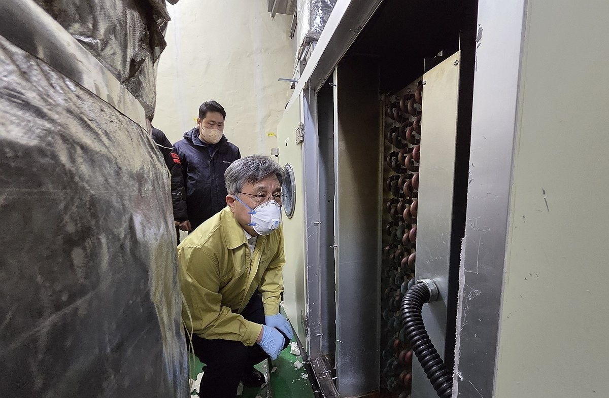 박물관 화재현장 점검하는 허민 국가유산청장(사진=연합뉴스)