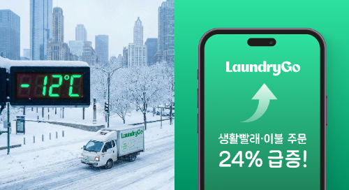 런드리고 주말 한파 영향으로 이불 및 생활빨래 주문량 24% 증가