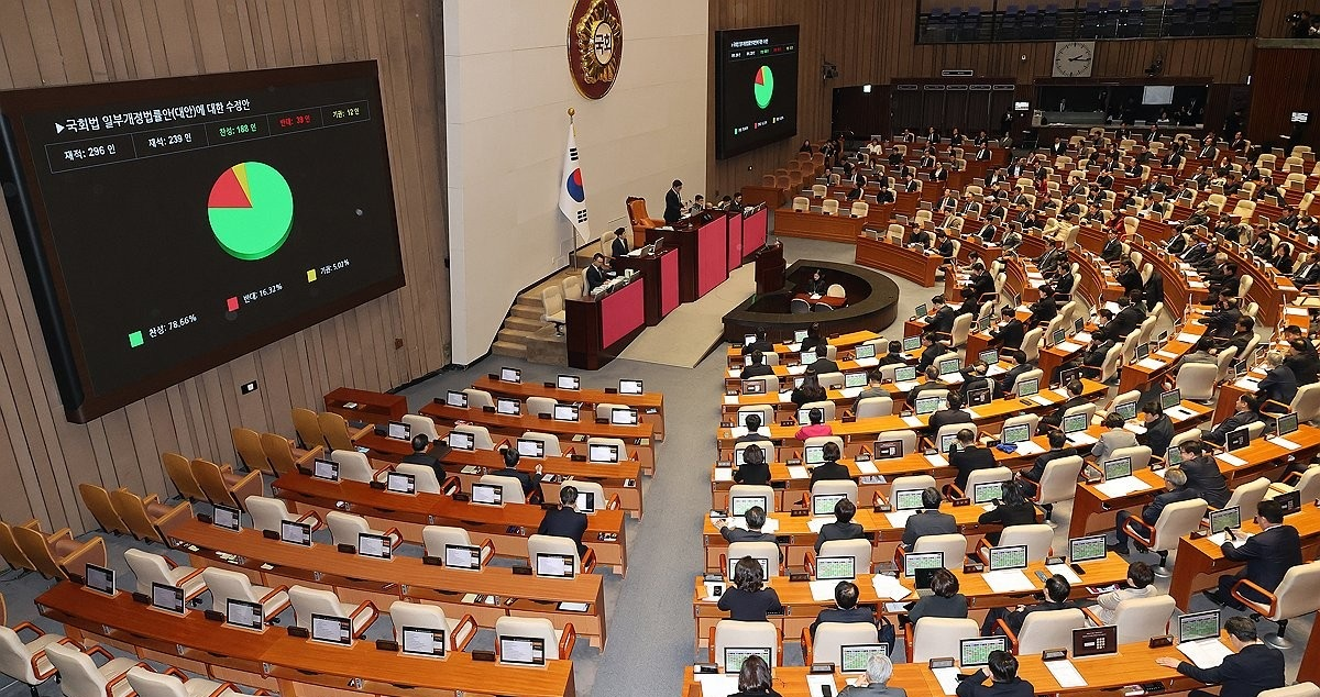 국회법 일부개정법률안(대안)에 대한 수정안 가결(사진=연합뉴스)