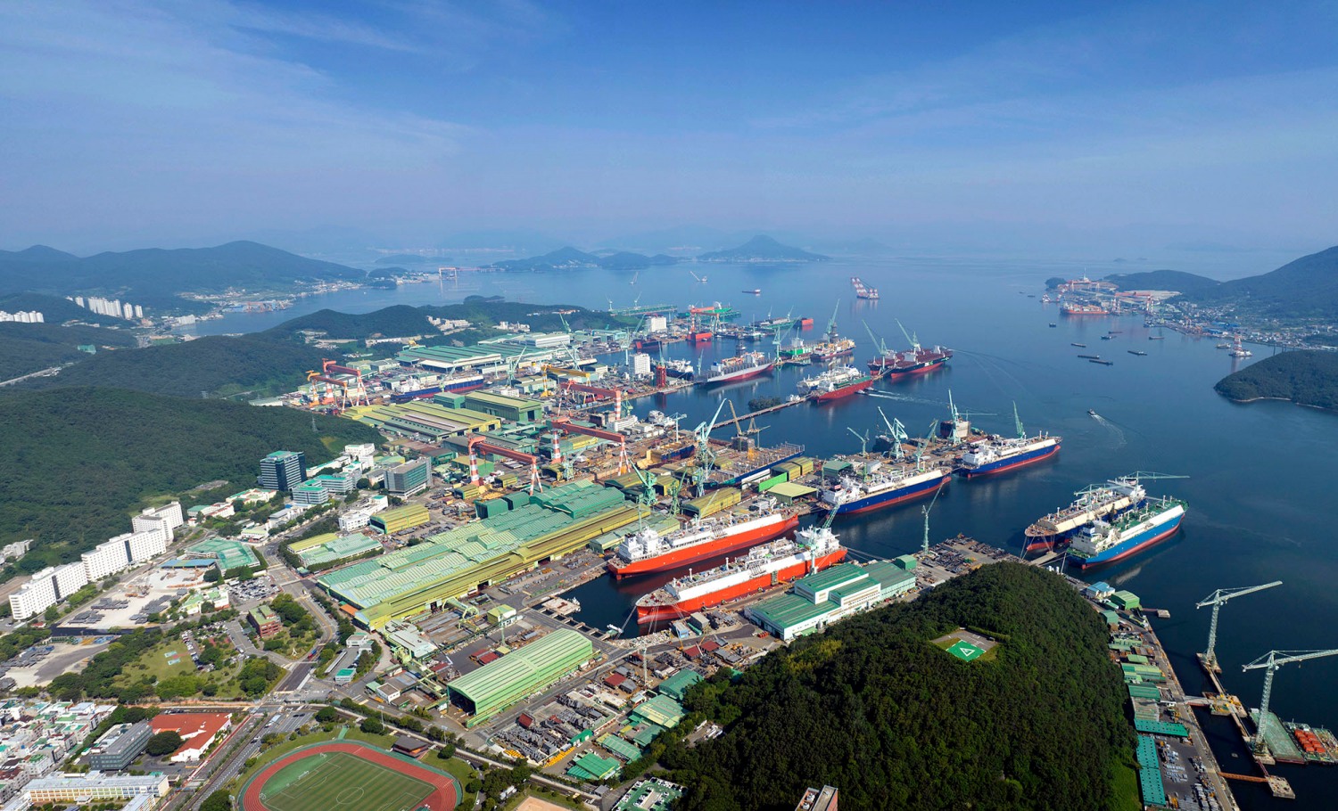 삼성중공업 거제 조선소 전경.