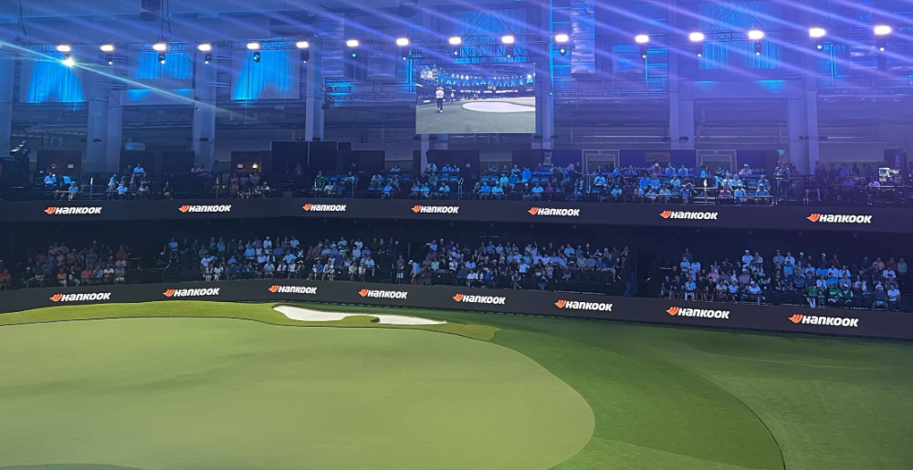 한국타이어 후원 TGL 경기장 실내 전경.(사진=한국타이어)