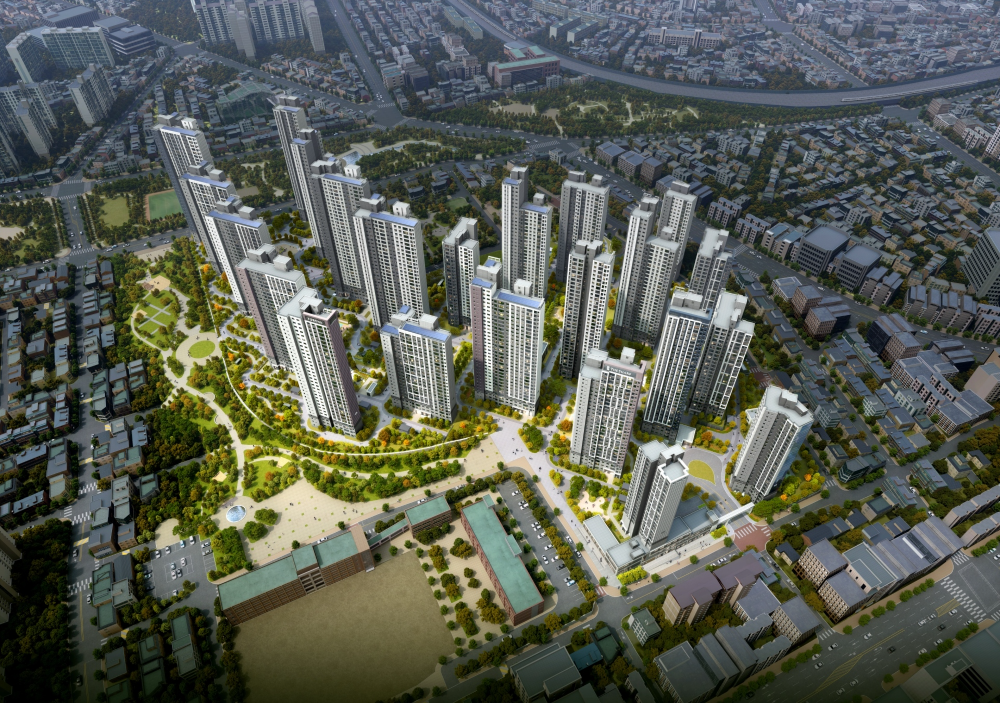 포레나더샵 인천시청역 조감도.(사진=한화 건설부문)