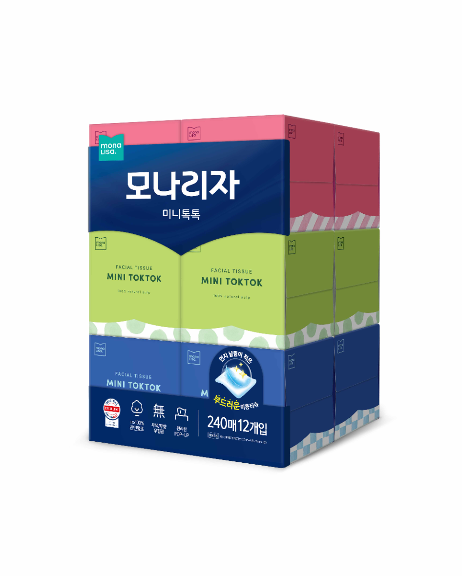 모나리자, 공간 활용도 높인 미니톡톡 미용티슈 출시
