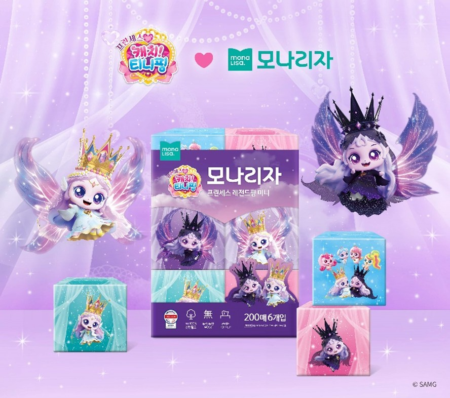 모나리자, 신학기 맞아 캐치 티니핑 협업 레전드핑 미니 미용티슈 한정판 출시