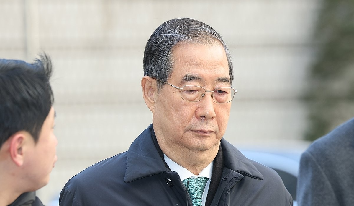 한덕수 전 총리, 내란 우두머리 방조 혐의 1심 선고 출석(사진=연합뉴스)