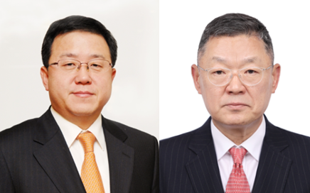 (왼쪽부터) 이창황 효성티앤씨 대표이사, 유영환 효성티앤씨 대표이사. 사진=효성