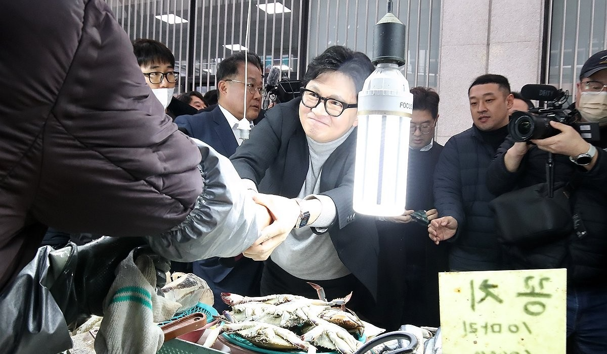 대구 서문시장 방문한 한동훈(사진=연합뉴스)