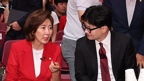 국민의힘 나경원 의원(왼쪽)과 한동훈 전 대표(오른쪽)(사진=연합뉴스)