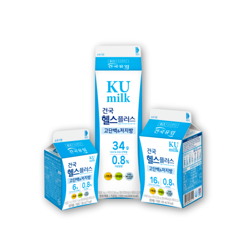 건국우유 단백질 강화한 헬스플러스 고단백 저지방 출시