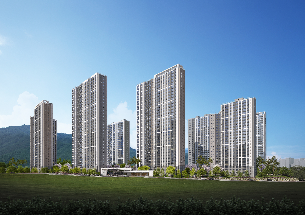 경산 상방공원 호반써밋 1단지 투시도.(사진=호반건설)