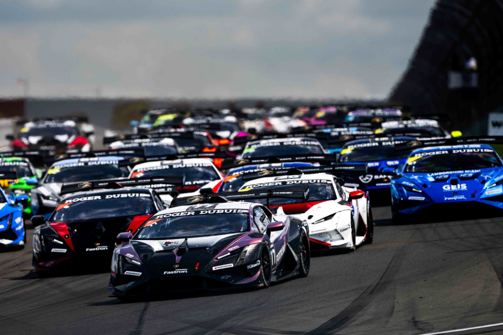람보르기니 슈퍼 트로페오 2025 시즌 북미 시리즈 경기 장면.(사진=한국타이어)