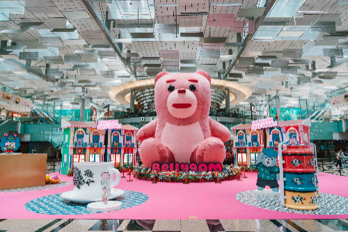 롯데홈쇼핑 캐릭터 '벨리곰', 싱가포르 창이공항서 전시