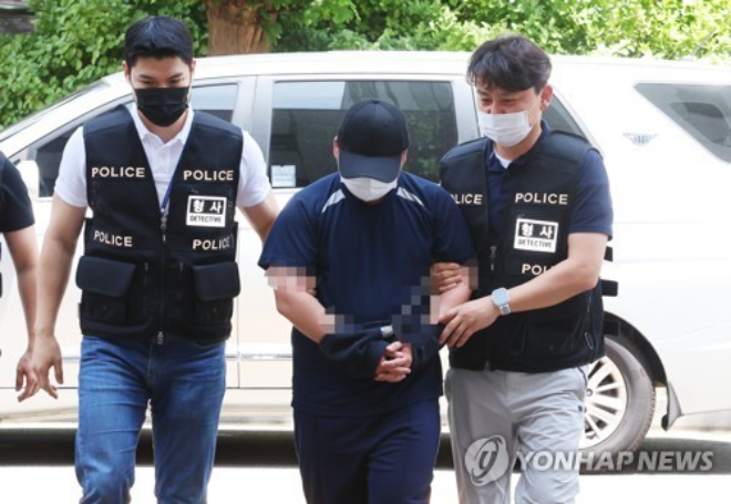 생후 57일 아들 학대해 숨지게 한 아버지 영장실질심사 전경.(사진=연합뉴스 )