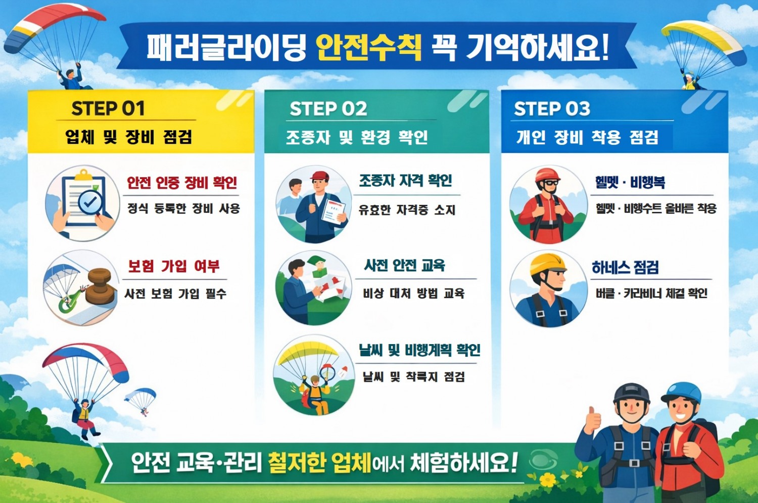 TS “봄철 패러글라이딩 안전수칙 꼭 확인하세요”