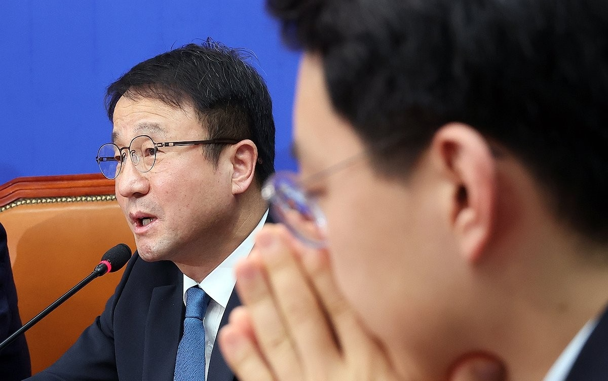 최고위원회의, 발언하는 한병도 원내대표(사진=연합뉴스)