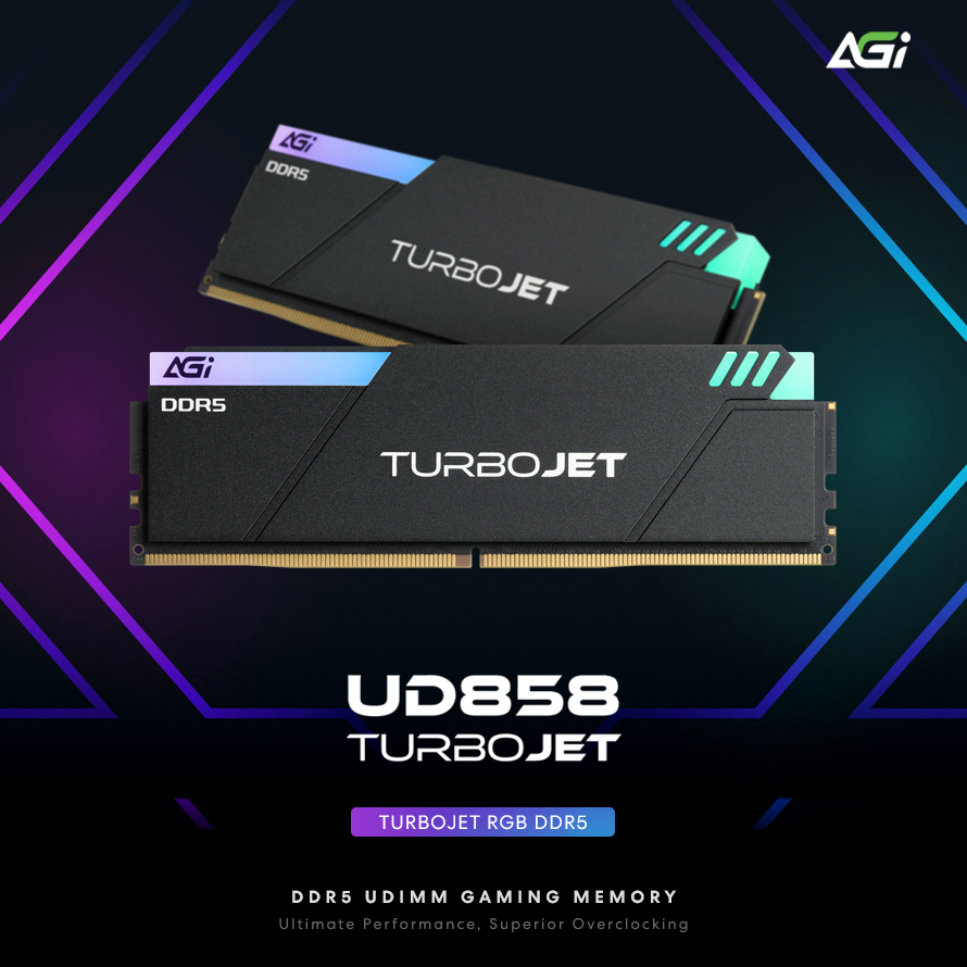 서린씨앤아이, AGI DDR5 메모리 '터보젯 UD858 RGB' 출시