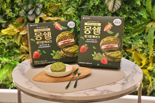 롯데웰푸드, ‘프리미엄 몽쉘 말차&딸기’ 정규 제품으로 운영