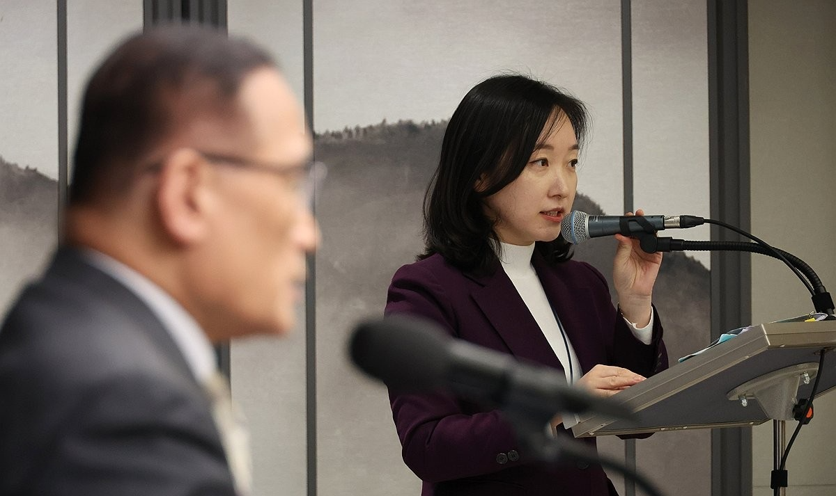 브리핑 진행하는 전은수 부대변인(사진=연합뉴스)