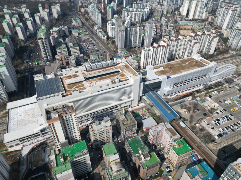 창동민자역사 외부 전경.(사진=롯데건설)