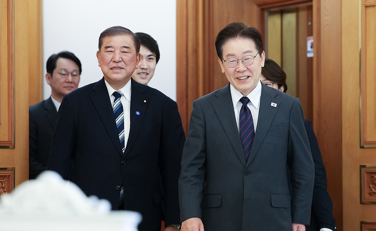 이재명 대통령과 이시바 전 총리(사진=연합뉴스)